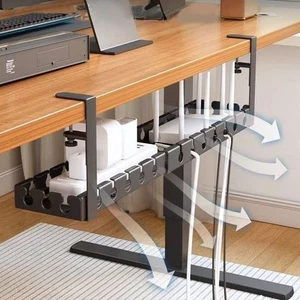 Under Table Storage Rack Retractable Metal Cable Management Tray Wire Rack - Picture 1 of 19