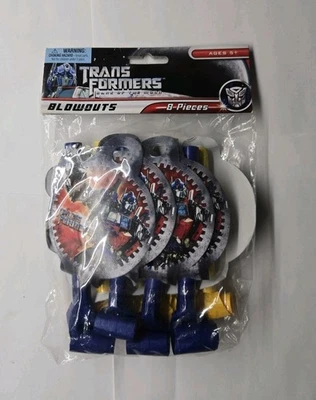 Transformers Dark Of The Moon 8 Peças Blowouts Festa de Aniversário Favores Crianças Hasbro - Imagem 1 de 4