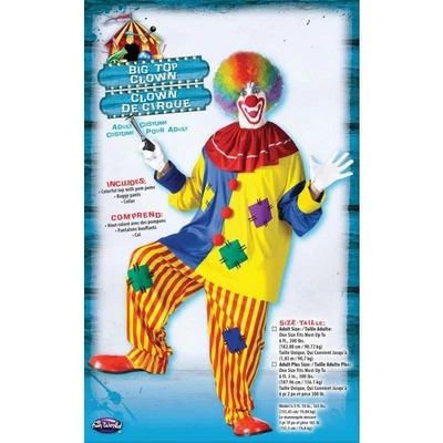 Fun World Adult Costume Circus Big Top Clown Halloween One Size - Image 1 of 4