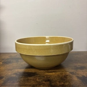 Vintage Yellow Stoneware Mixing Bowl  Americana General Star Backstamp - Picture 1 of 5