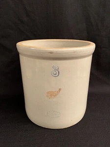 Vintage Red Wing 3 Gallon Stoneware Crock Small Wing Logo 2” Union USA Antique - Picture 1 of 10