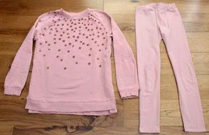 STAR SWEATSHIRT + LEGGINGS size 10 Girls Mauve Pink Nordstrom - Picture 1 of 8