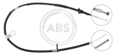 Left Handbrake Cable A.B.S. K10897 for Hyundai Accent/Excel/Pony/Scoupe (92-21) - Изображение 1 из 4