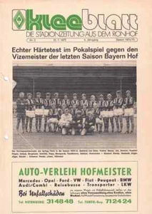 Cuaderno de programa de fútbol 72/73 Copa SpVgg Fürth - Bayern Hof - Imagen 1 de 1