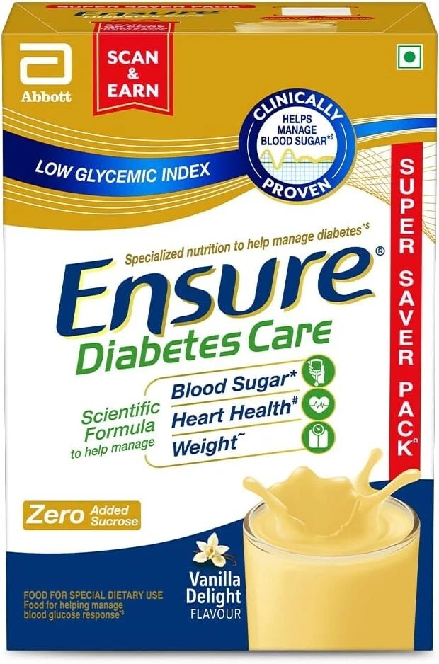 Abbott Ensure Vanilla Nutrition Diabetic 12 x 375g
