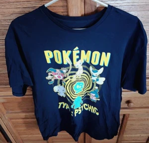 Pokemon Psychic Type Mens XL T-Shirt Tee Shirt Mime Mew Espurr Wobbuffet - Picture 1 of 3