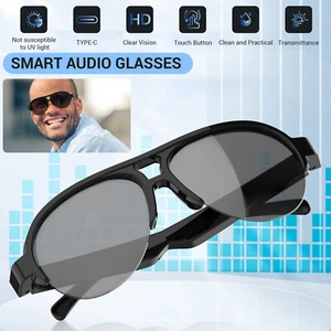 F08 Wireless Bluetooth Audio Smart Polarized Sunglasses Headphone Sports Glasses - Picture 1 of 20