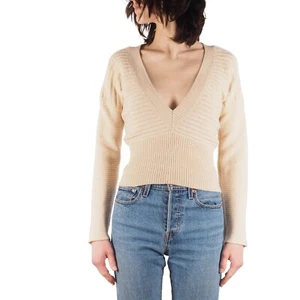 Brunello Cucinelli Vintage Women's Beige Cashmere Sweater size S / M - Picture 1 of 8