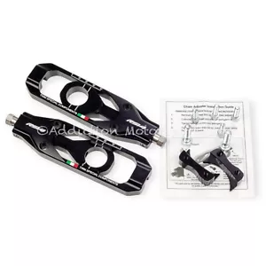 TWM CNC Billet Aluminium Black Chain Adjuster for Aprilia RSV4 1100 Factory - Picture 1 of 7