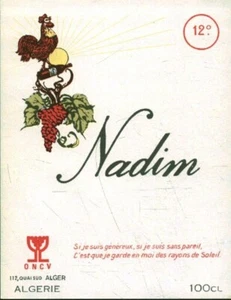 Etiquette de vin Nadim Algérie - Picture 1 of 1