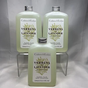Crabtree & Evelyn VERBENA and LAVENDER de Provence Bubble Bath 21.9 fl oz Lot/3 - Picture 1 of 6