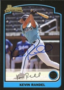 2003 Bowman KEVIN RANDEL Signed Card autograph AUTO MARLINS