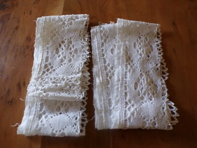 2 Bandes de dentelle blanche    ( ref 1 ) - Photo 1/4
