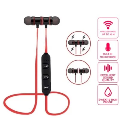 Sports Wireless Earphones Light Bluetooth Headphones Headset Stereo Earbuds - image 1 of 4
