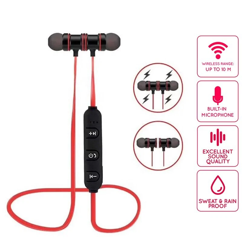 Sports Wireless Earphones Light Bluetooth Headphones Headset Stereo Earbuds - Image 1 of 4