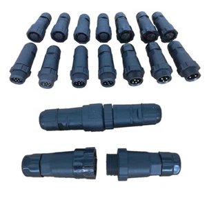 M14 Aviation Plug Male Female IP68 Waterproof 2-8 Pin Panel Welding Cable Socket - Picture 1 of 7