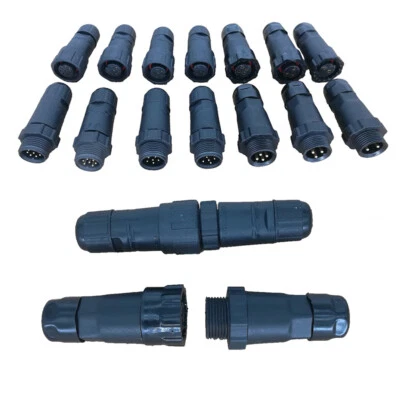 M14 Aviation Plug Male Female IP68 Waterproof 2-8 Pin Panel Welding Cable Socket - Image 1 of 4