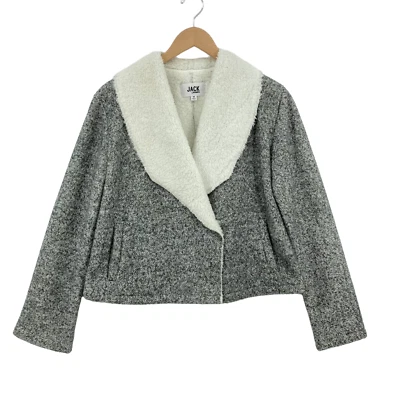 JACK by BB Dakota Women Gray Cotton Long Sleeve w/ Pockets Blazer Jacket Size M - Image 1 of 4