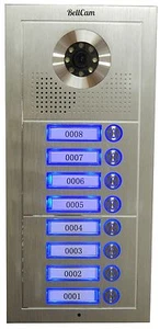 Video Intercom Lobby Unit 8-Button Door Camera for 4-wires Video Doorphones - Picture 1 of 5