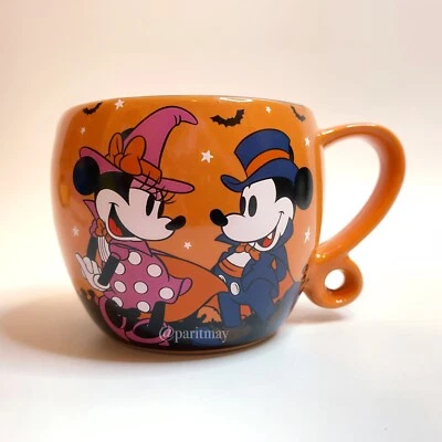 Кофейная кружка Disney Mickey Mouse & Minnie Mouse Happy Halloween вмещает 16 унций (новая) - Изображение 1 из 3
