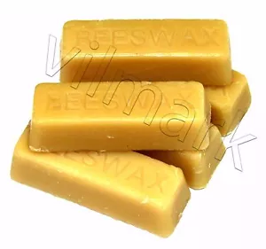 Beeswax 5 oz Filtered 100% Pure Yellow Premium Bees Wax Cosmetic Grade A 5 bars - Picture 1 of 4