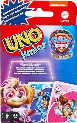 UNO Junior Paw Patrol: The Mighty Movie Kids Card Game for Family Night HPY62 - Image 1 of 4