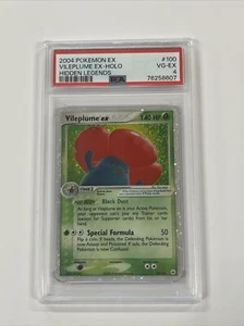 Graded PSA 4 Pokémon EX Hidden Legends Vileplume Ex-Holo 2004 VG-EX  #100 - Picture 1 of 2