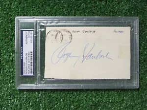 ROGER STAUBACH DALLAS COWBOYS SIGNED SLABBED PAPER PSA Certified - Picture 1 of 5