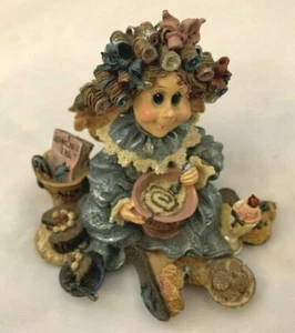 Multi 3.5X4" Girl Wee Folks Stone Angel Figurine - Marked Boyd - Picture 1 of 3