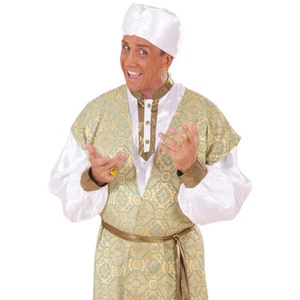 Araber Turban Scheich Kopfbedeckung Sultan weiß Kalif Hut Ölprinz Scheichhut - Bild 1 von 2