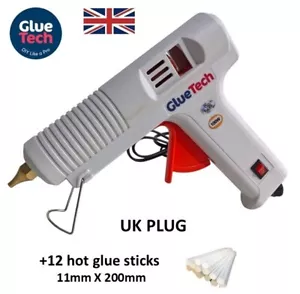 100W Hot Melt Glue Gun 12X Glue Sticks UK plug ON/OF Professional Industrial - Picture 1 of 12