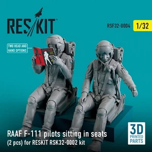 RSF32-0004 1:32 RAAF F-111 Piloten sitzend in Sitzen (2 Stück) für RESKIT RSK32-0002 - Bild 1 von 12