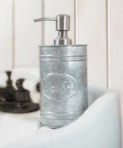 Autumn Alley Farmhouse Galvanized Soap Dispenser - Rustic Bathroom Decor - Picture 1 of 2