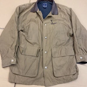 Chaqueta de invierno Rockport vintage para hombre M abrigo abotonado tostado/marrón nailon algodón - Imagen 1 de 10