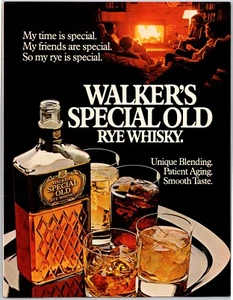 PRINT AD Walkers Special Old Rye Whisky 1984 Canada - Picture 1 of 1