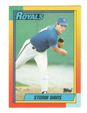 STORM DAVIS Kansas City Royals 1990 Topps Baseball Card B28