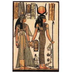 Queen Nefertiti And Goddess Isis Embroidered Iron-on FotoPatch - Picture 1 of 2