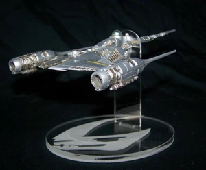 acrylic display stand for the Star Wars Micro Galaxy Squadron Mandalorian N-1 - Picture 1 of 4
