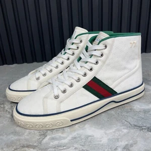 GUCCI Tennis 1977 Web GG Sneaker Monogram White Canvas Fabric 8 G 8,5 US 42EUR* - Bild 1 von 12