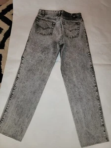 Vintage 90’s Levi's 550 Acid Wash Black Tab Jeans Made In USA 30x29.5" - Picture 1 of 14