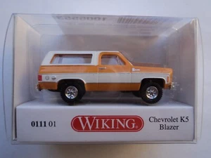 WIKING 1975  CHEVROLET  K5 BLAZER  ORANGE / WHITE HO  1/87   PLASTIC - Picture 1 of 2