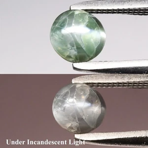 💎 0.90ct Round Cabochon Natural Green Cat's Eye Alexandrite - Russia Gemstone - Picture 1 of 6