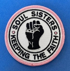 NORTHERN SOUL IRON ON PATCH - SOUL SISTERS - KEEPING THE FAITH - Picture 1 of 1