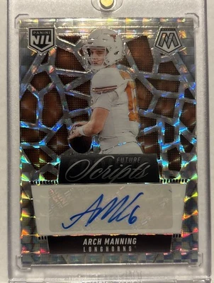 2025 MOSAIC ARCH MANNING PANINI NIL FUTURE SCRIPTS AUTO #FSC-AMG TEXAS SILVER  - Image 1 of 2