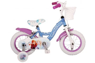 Volare Disney Frozen 2 12-Zoll-Kinderfahrrad Blau/Lila mit zwei Handbremsen - Si - Bild 1 von 4