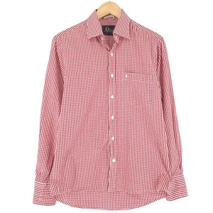 Vintage Peak Performance Men Shirt Red Check Cotton Jp2 Size S - Picture 1 of 8