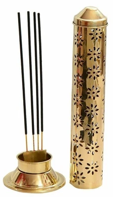 Handmade Brass Material Agarbatti Stand Ash Catcher Safety Incense Holder Burner - Image 1 of 4