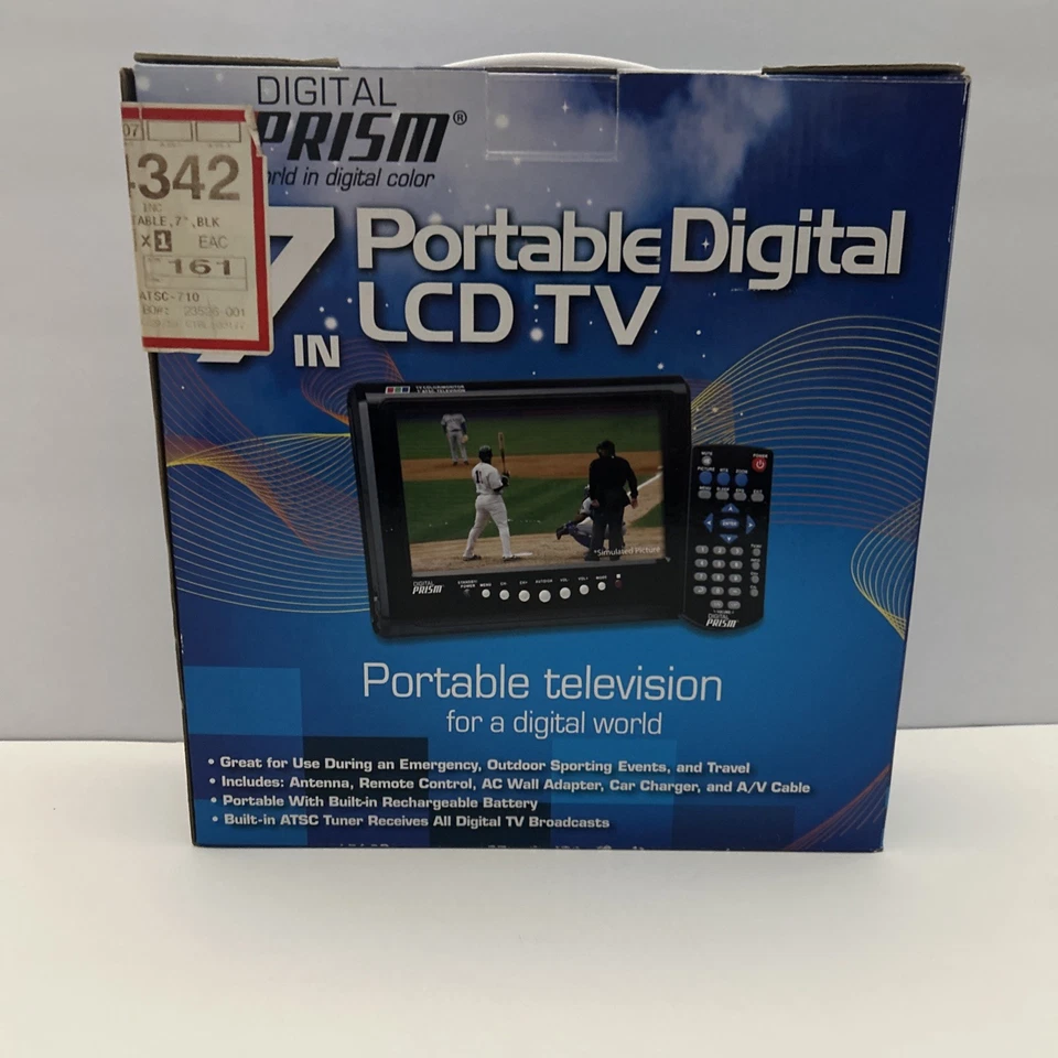 Digital Prism ATSC-710 7" Portable Handheld LCD TV  (READ) - Image 1 of 4