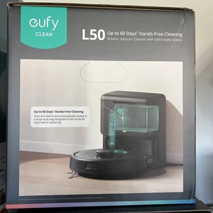 eufy L50 SES Robot Vacuum Cleaner w/Self-Empty Station Black T2275, NEW  - Bild 1 von 4