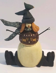 Vintage 1997 Williray Studio Schneemann/Dame lange Haare machen die Splits mit blau - Bild 1 von 10